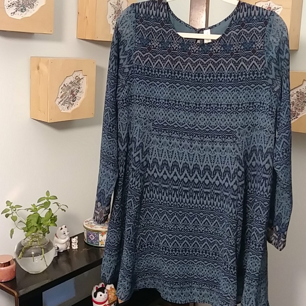 Aeropostale Mini Dress Teal / Blue color